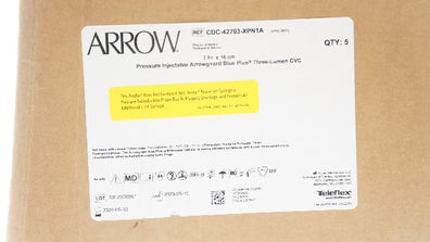 Teleflex CDC-42703-XPN1A Arrow Pressure Injectable Blue Plus CVC - Box of 5